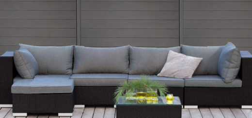 Terrasse et cloture composite gris anthracite
