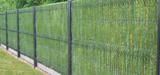 panneaux de grillage rigide avec haie artificielle